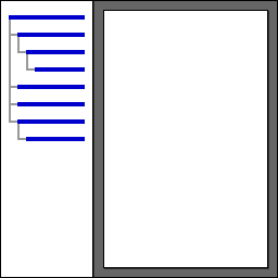 Page with a sidebar displaying a connection hierarchy