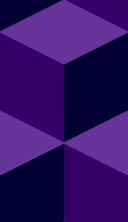 Purple cubes stacked diagonally to form a flat plane